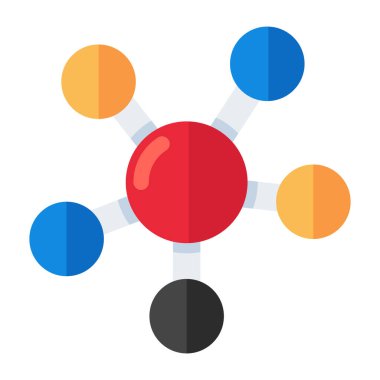 Kimyasal yapı simgesi, topolojinin vektör tasarımı