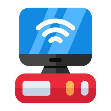 Sistem kablosuz bağlantısının renkli tasarım simgesi