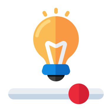 Elektrik ampulünün modern tasarım simgesi.