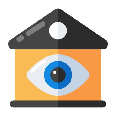 Düzenlenebilir ev izleme simgesi 