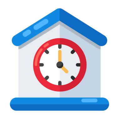 Ev saatinin düzenlenebilir tasarım simgesi