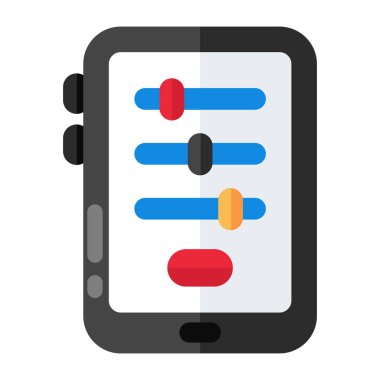 Mobil eşitleyicinin düzenlenebilir tasarım simgesi 