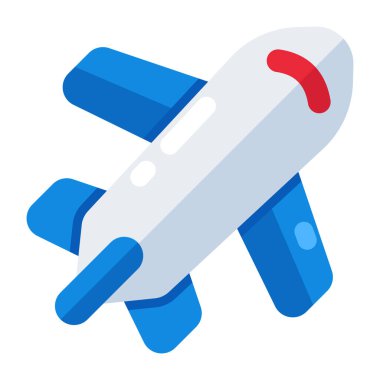 An editable design icon of aeroplane 
