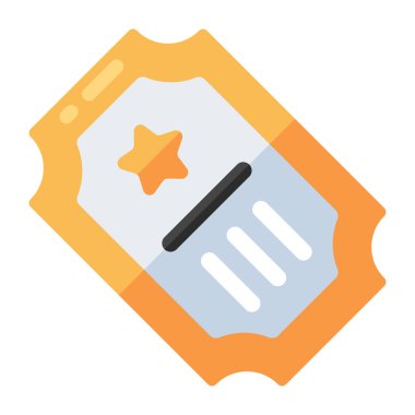 A unique design icon of ticket 