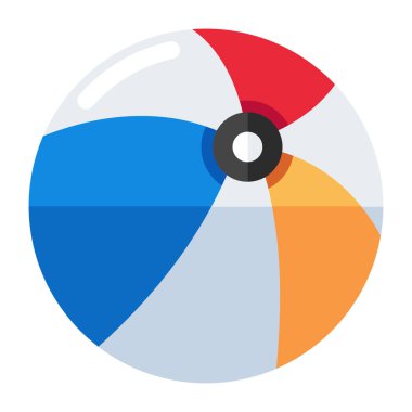 Editable design icon of beach ball 