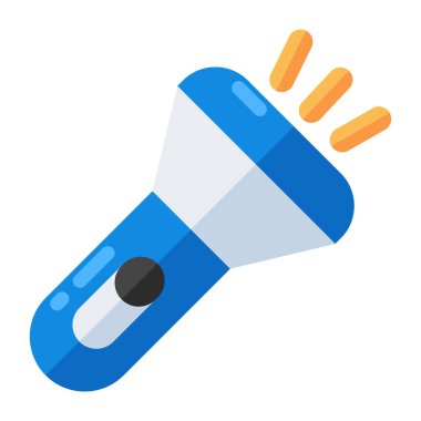 Flat design icon of torch 