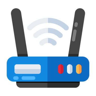 Wi-Fi yönlendiricisinin modern tasarım simgesi 