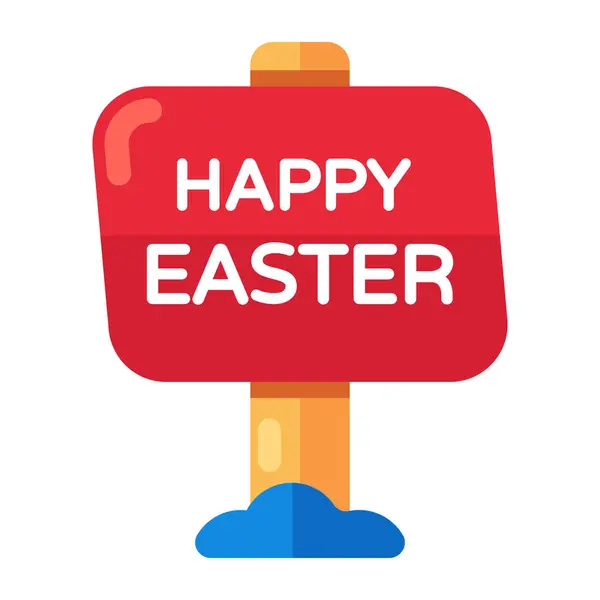 Trendy Design Icon Happy Easter Board — Stock Vector