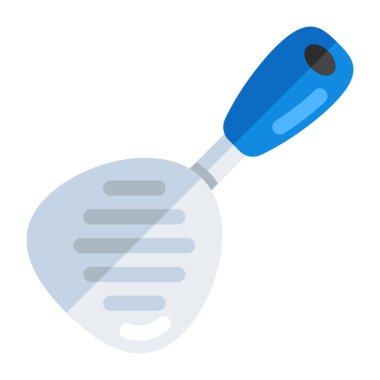 Mutfak kaşığı ve spatuladan oluşan güzel bir tasarım ikonu. 