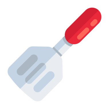 Mutfak kaşığı ve spatuladan oluşan güzel bir tasarım ikonu. 