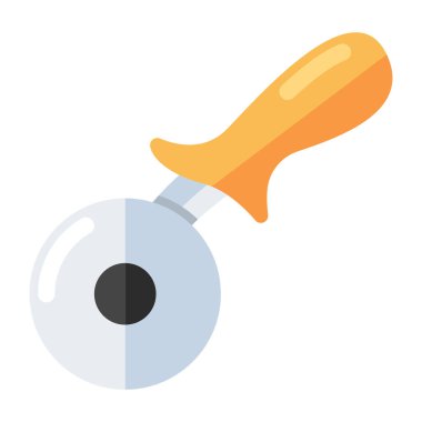 Pizza kesicinin modern tasarım simgesi 