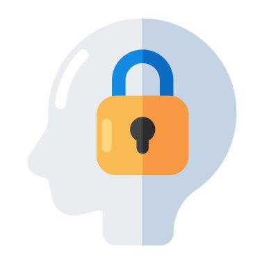 Güvenli düşüncenin premimium indirme simgesi 