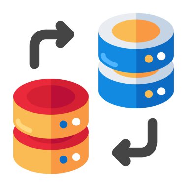 Veritabanı aktarımının düzenlenebilir tasarım simgesi 