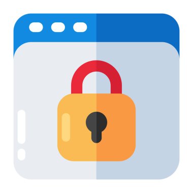 Kilitli web sitesinin modern tasarım simgesi 