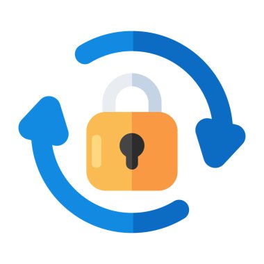 Kilit güncellemesinin modern tasarım simgesi 