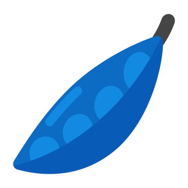 Beyazda izole edilmiş bezelye tasarımı simgesi 