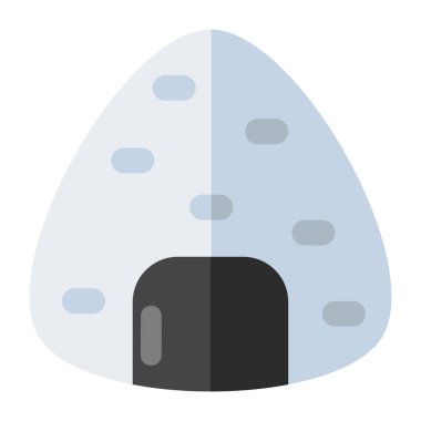 Nigiri 'nin yaratıcı tasarım simgesi, düz vektör 