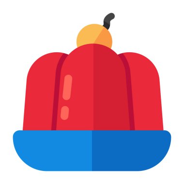 Beyaz arkaplanda izole edilmiş mükemmel bir jöle tasarım simgesi 