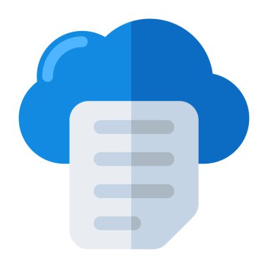 Bulut dosyasının bir simge tasarımı, düzenlenebilir vektör 