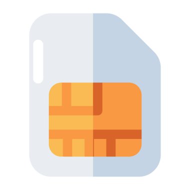 Mobil sim kartın yaratıcı tasarım simgesi 