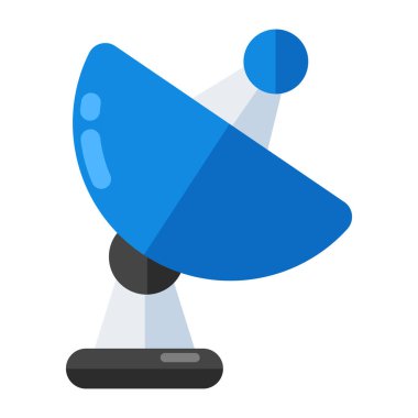 Uydu anteninin düz tasarım simgesi