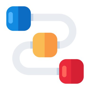 Hiyerarşinin kavramsal düz tasarım simgesi