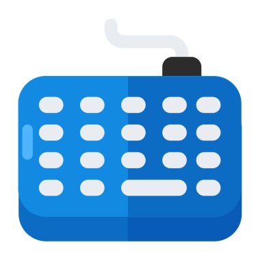 Düzenlenebilir klavye tasarım simgesi, düz vektör 