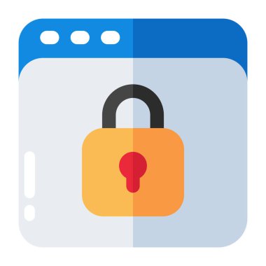 Kilitli web sitesinin modern tasarım simgesi 