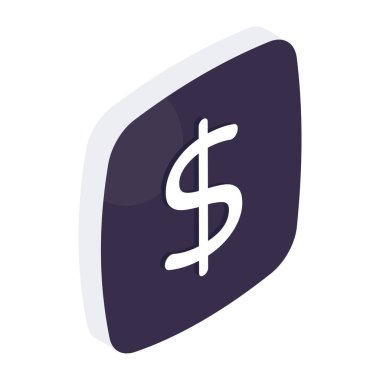 Dolar parasının düzenlenebilir tasarım simgesi 