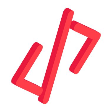 Kodlamanın eşsiz tasarım simgesi, izometrik vektör 