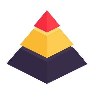 Piramit grafiğinin Isometric tasarım simgesi