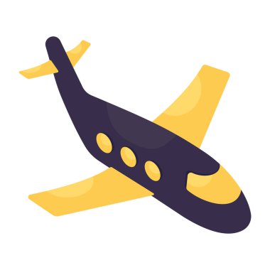 An editable design icon of aeroplane 