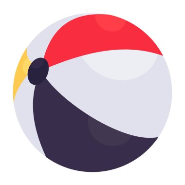 Editable design icon of beach ball 
