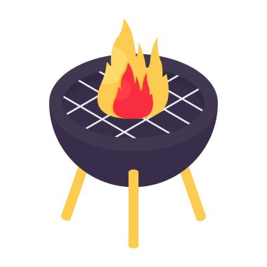 BBq sobasının son moda vektör tasarımı