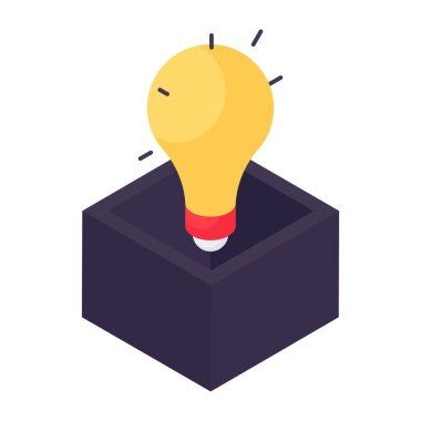 Kutunun dışındaki düşüncelerin modern tasarım simgesi 