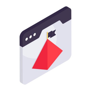 Görevin kavramsal izometrik tasarım simgesi tamamlandı