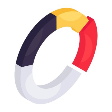 Isometric tasarım, pasta grafiğinin simgesi