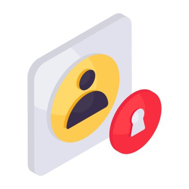 Güvenli profilin premimium indirme simgesi 