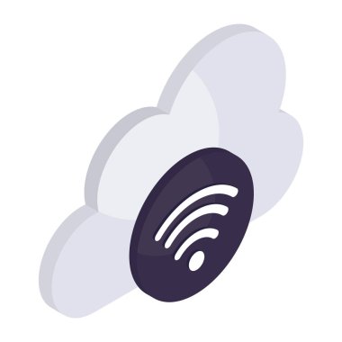 Perfect design icon of cloud wifi