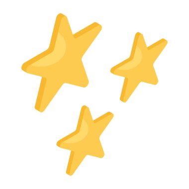 Parlayan yıldızların yaratıcı indirme simgesi 