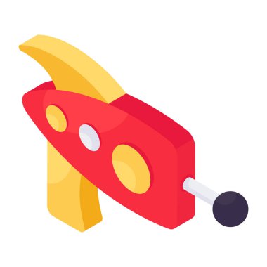 Uzay silahının izometrik tasarım simgesi