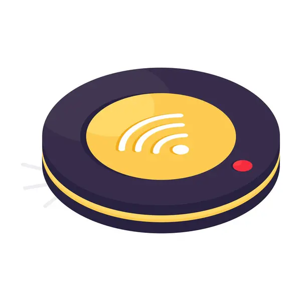 Trendig Vektor Design Ikon Smart Roomba Royaltyfria illustrationer