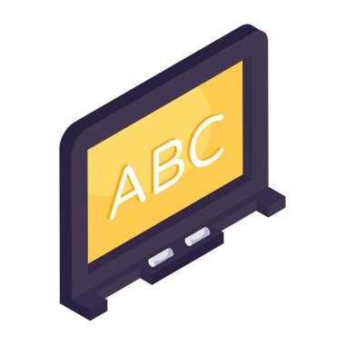 ABC öğreniminin yaratıcı tasarım simgesi