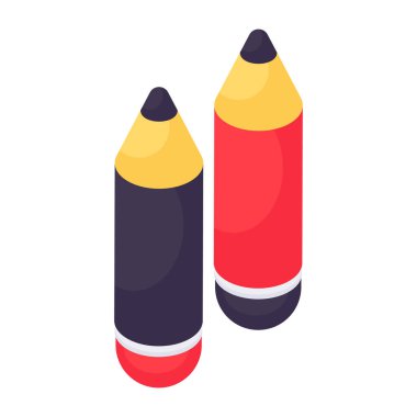       Renkli kalem simgesi, düzenlenebilir vektör 