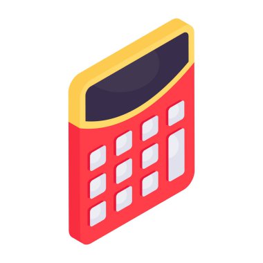 Hesap makinesi simgesinin modern biçim vektörü