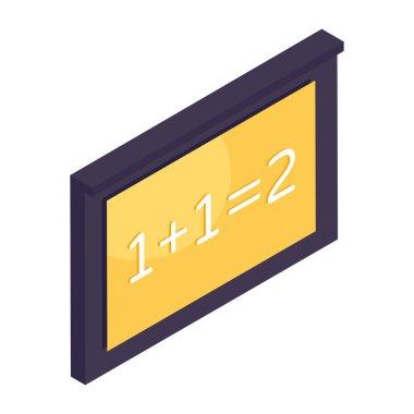 Matematik öğrenmenin yaratıcı tasarım simgesi 