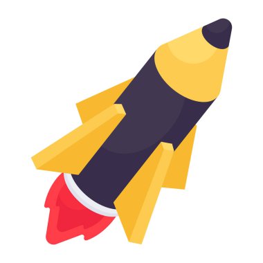 Bir yazma aracı simgesi, kalemin izometrik tasarımı