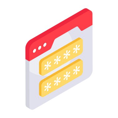 Web parolasının modaya uygun bir vektör tasarımı