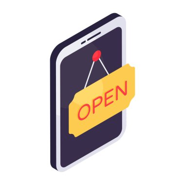 Açık tahtanın kavramsal izometrik tasarım simgesi