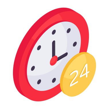 Creative design icon of round the clock 